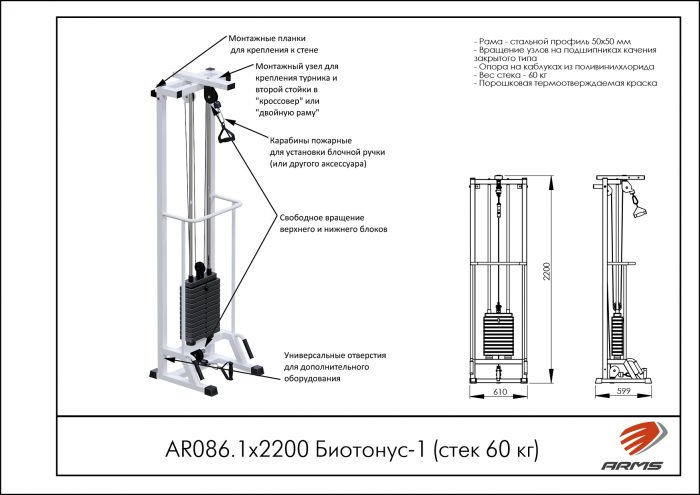 Биотонус-1 (стек 60кг) — изображение 2