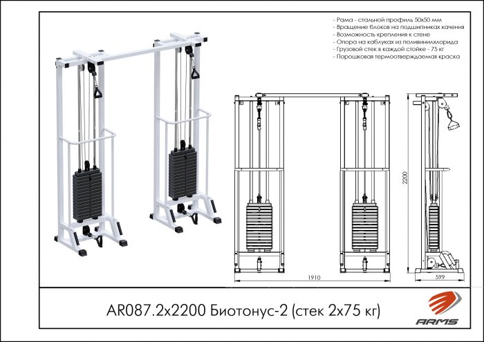 Биотонус-2 (стек 2х75кг) — изображение 2