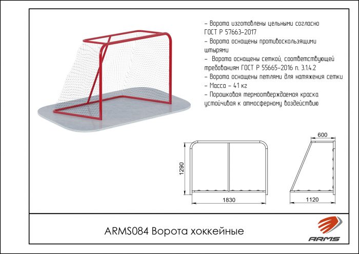 Ворота хоккейные — изображение 2