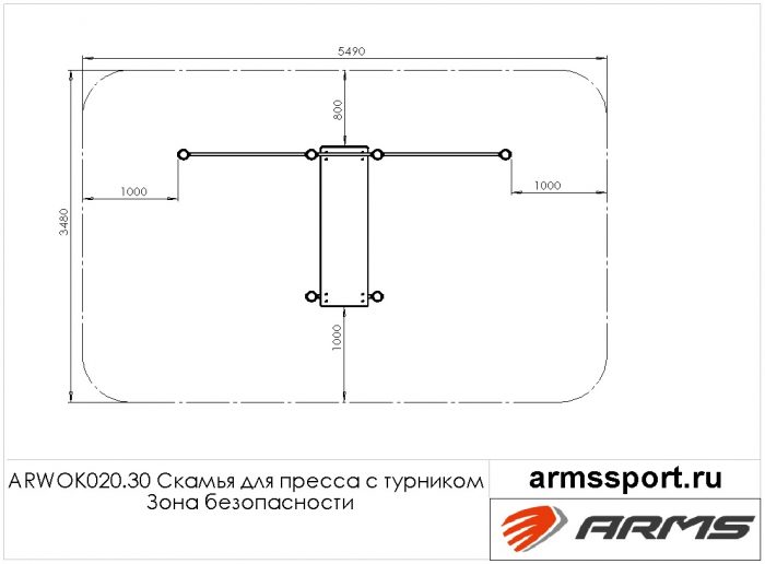 Скамья для пресса с турником (эконом) — изображение 3
