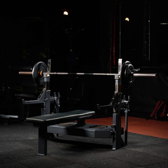 Скамья-стойка домкратная для жима лежа со страховочными упорами Olimpic Bench — изображение 2