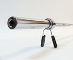 Гриф олимпийский прямой хромированный 72" REBEL с замками — изображение 3