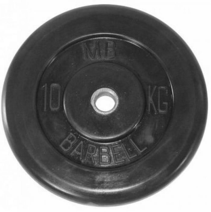 Диск обрезиненный BARBELL MB (металлическая втулка) 10 кг / диаметр 31 мм — изображение 1