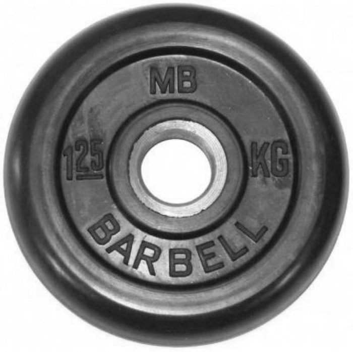 Диск обрезиненный BARBELL MB (металлическая втулка) 1.25 кг / диаметр 31 мм — изображение 1