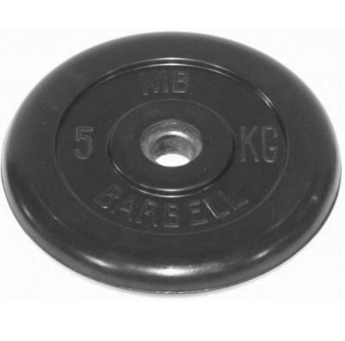 Диск обрезиненный BARBELL MB (металлическая втулка) 5 кг / диаметр 31 мм — изображение 1