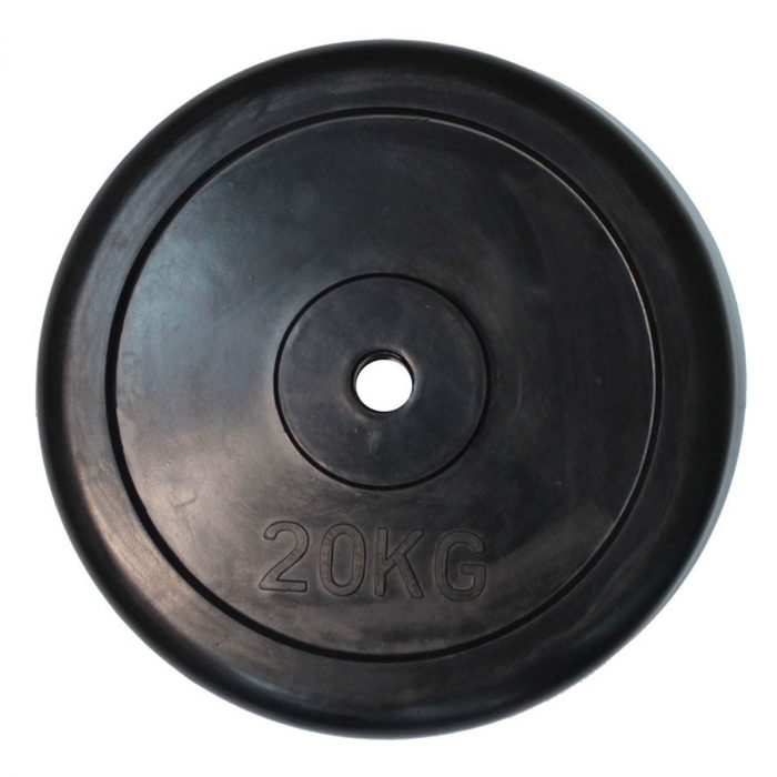 Диск обрезиненный Classic черный D26 мм PROFI-FIT 20 кг — изображение 1