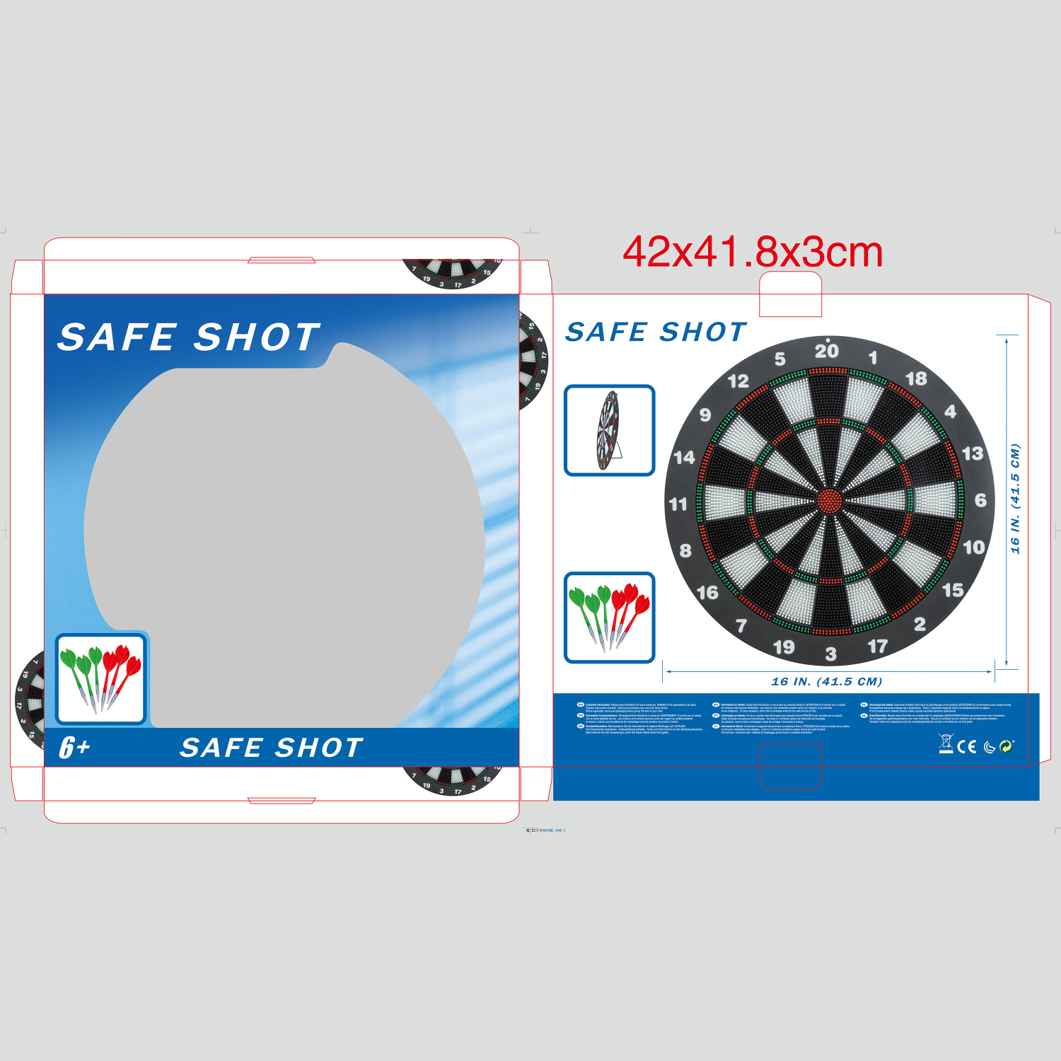 SAFE SHOT WJ20 Дартс DFC BASEBOARD, 6 дротиков — изображение 8