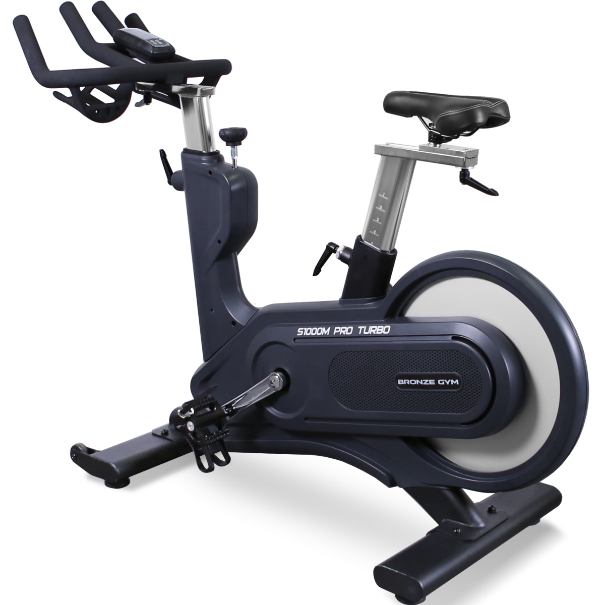 Спин-байк с консолью профессиональный BRONZE GYM S1000M PRO TURBO
