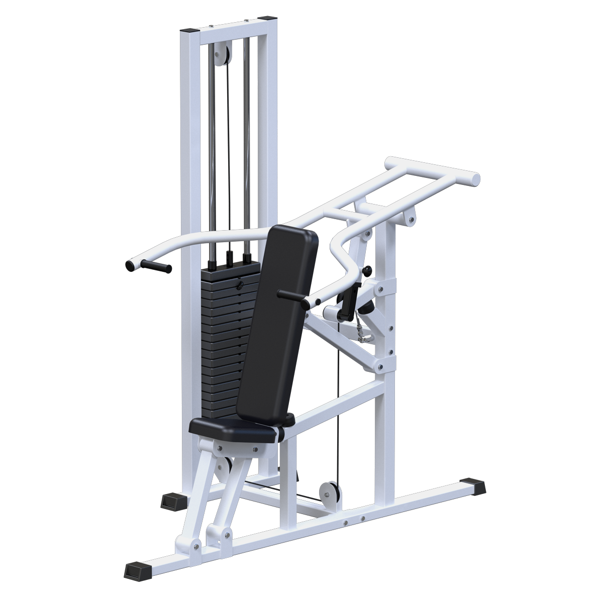 Комбинированный жим вверх, жим горизонтальный (стек 90 кг)