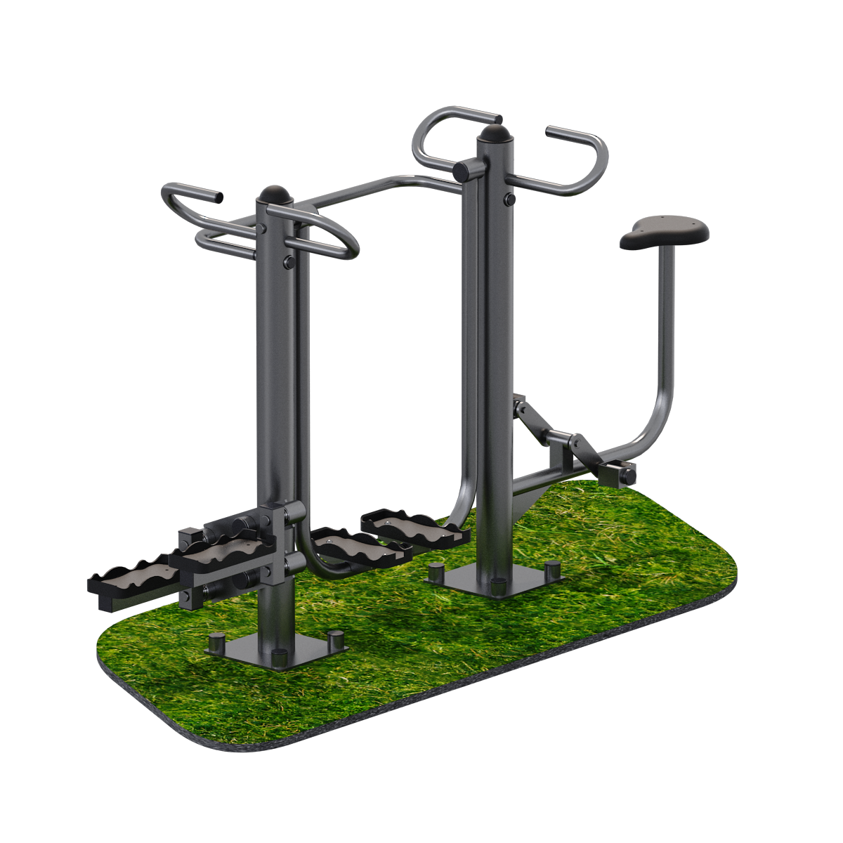 Уличный тренажер велосипед + степ + шаговый