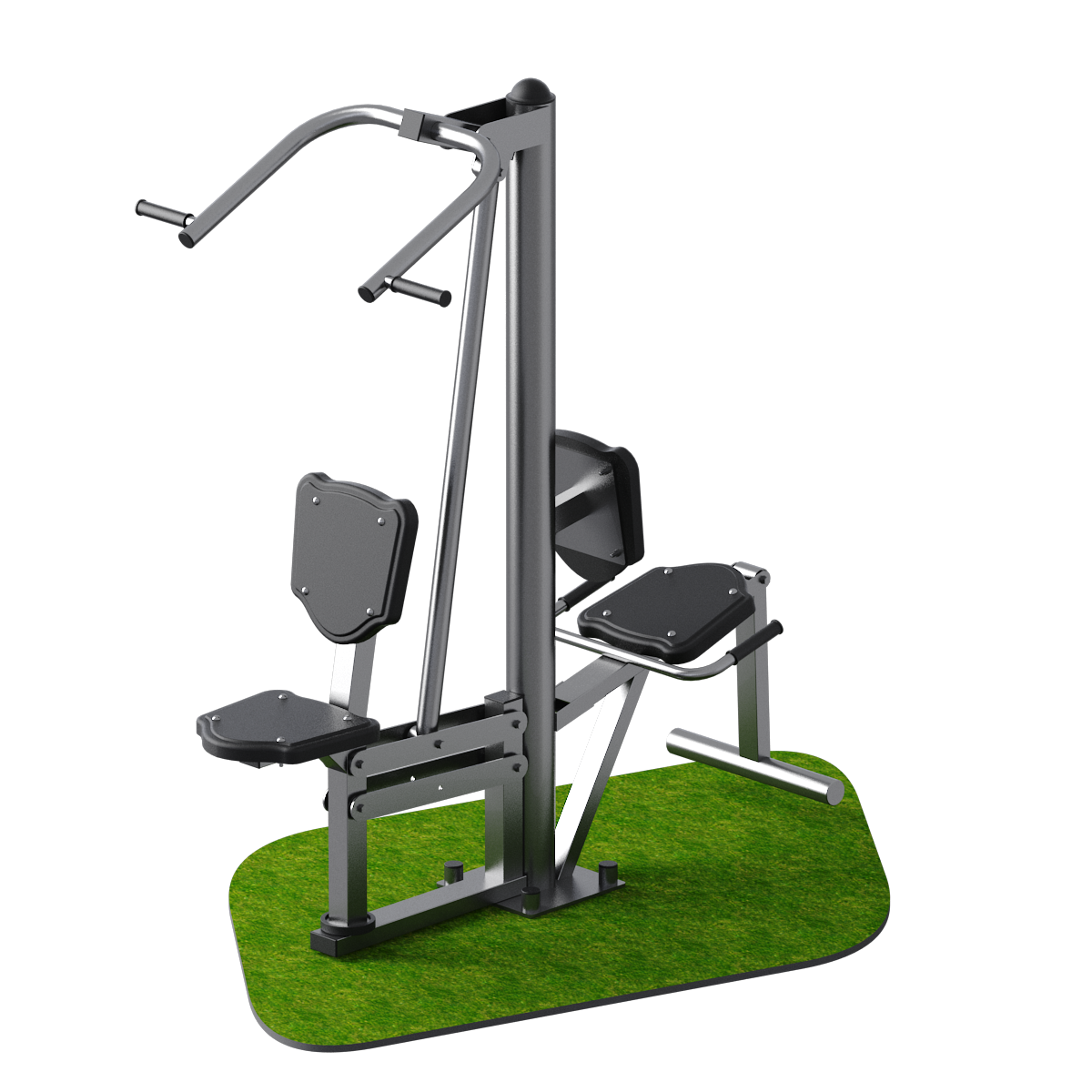 Уличный тренажёр для вертикальной тяги и разгибания ног