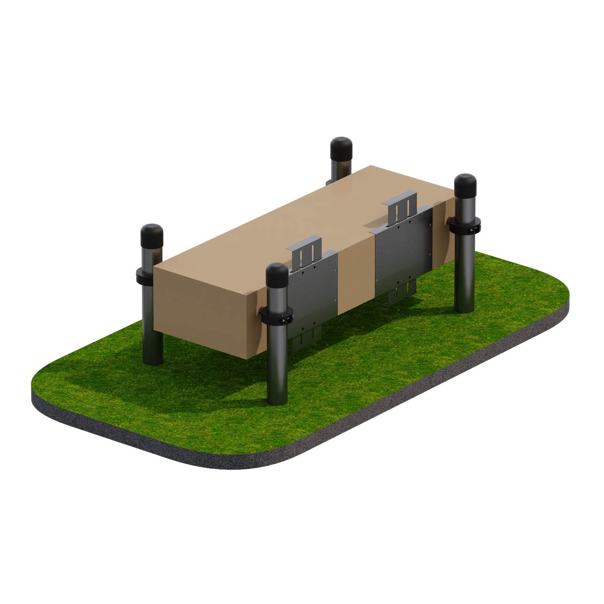 Горизонтальная гимнастическая скамья c раздвижными измерительными линейками