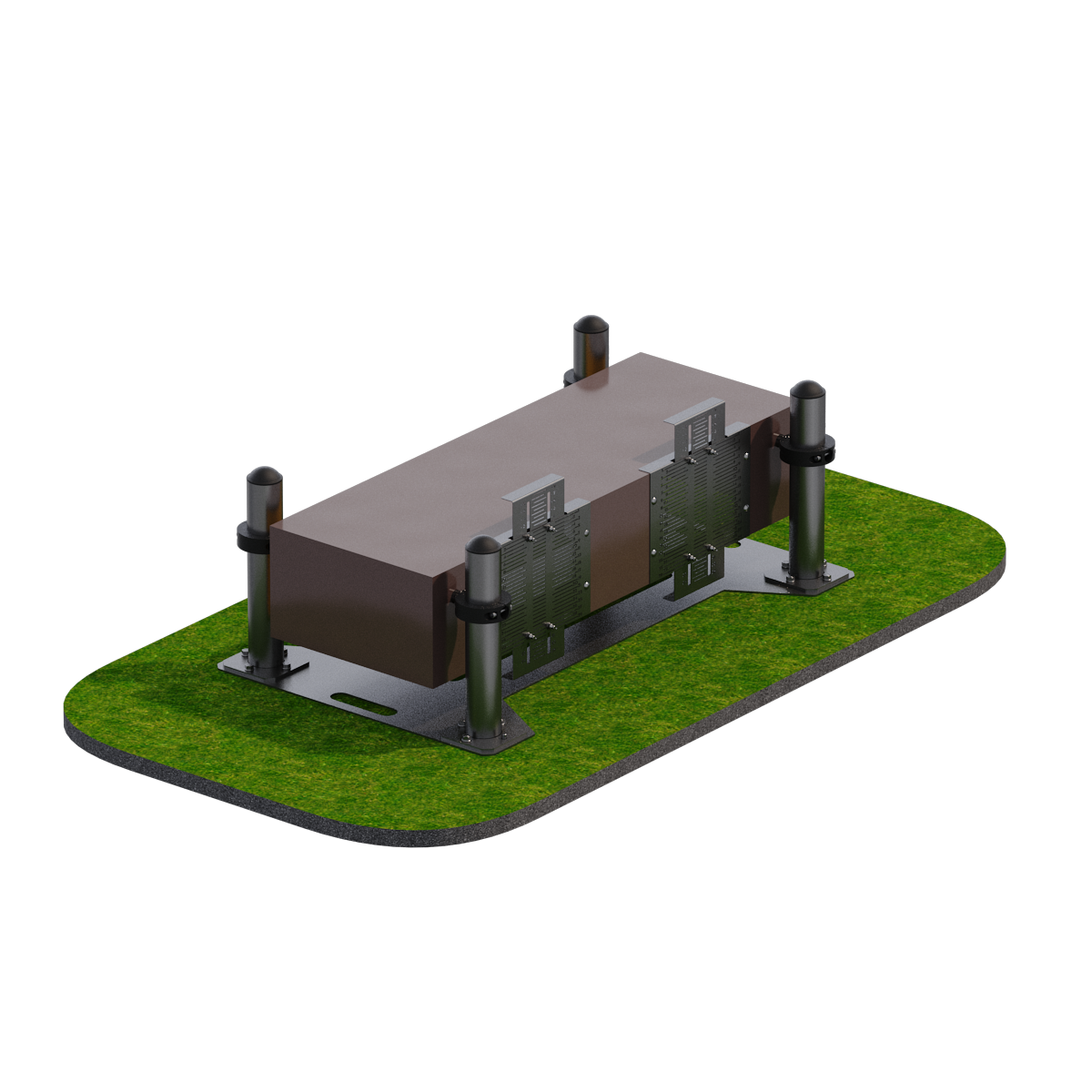 Горизонтальная гимнастическая скамья c раздвижными измерительными линейками