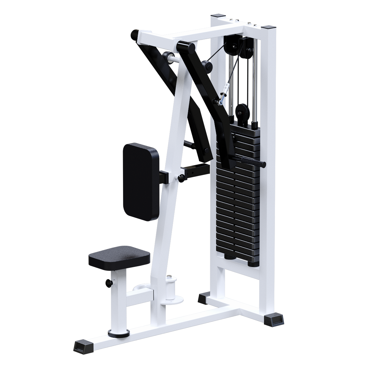 Т-тяга с упором в грудь (стек 100 кг)