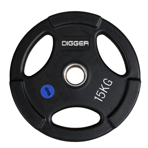 Диск олимпийский обрезиненный 3-х хватовый 15кг Hasttings Digger HD51C1C-15