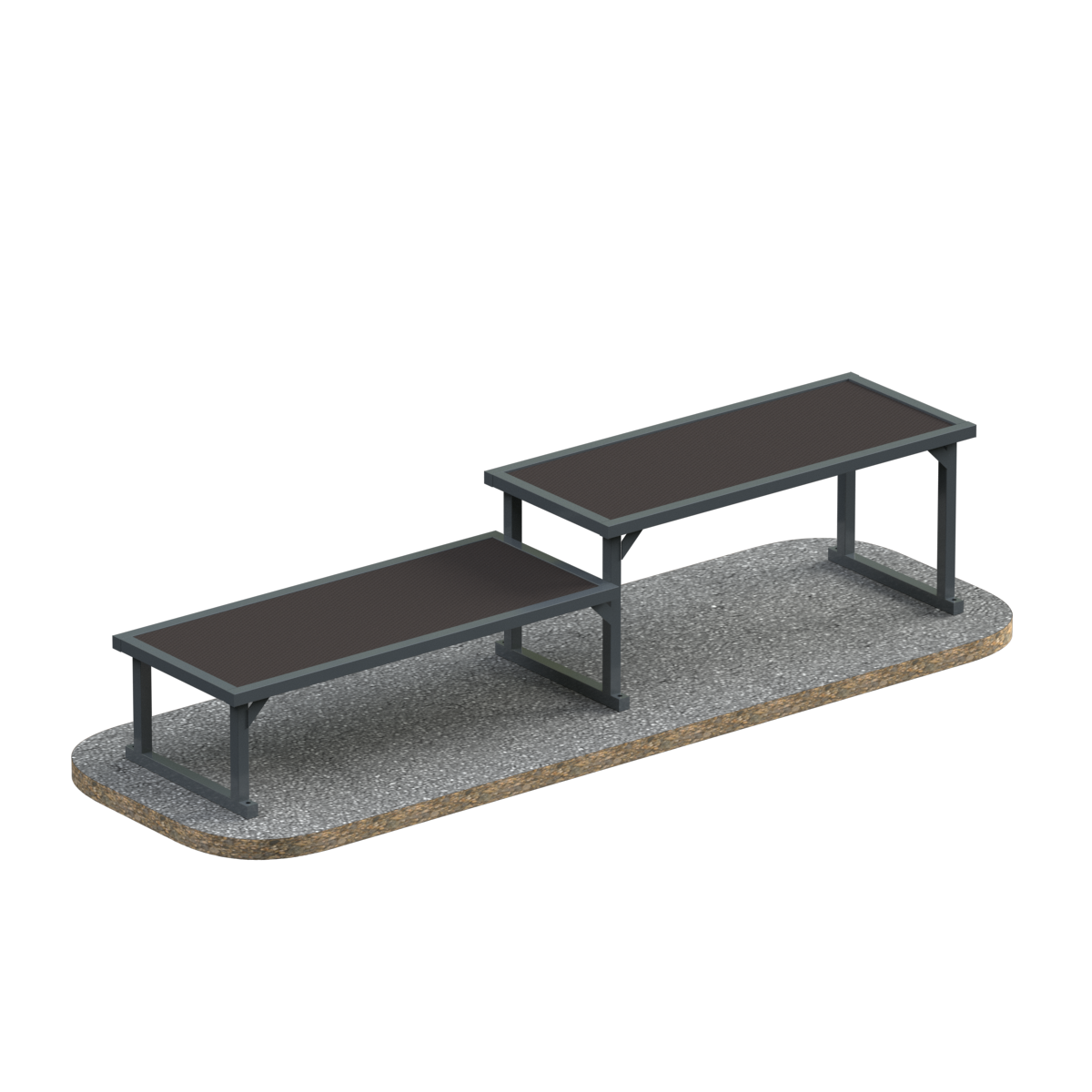 Скамья двухуровневая